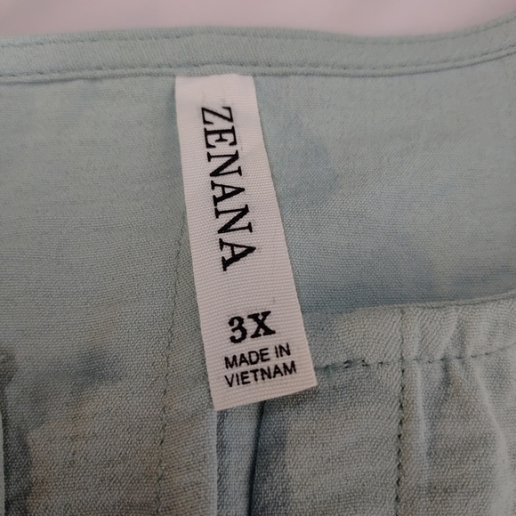 Zenana Women Plus V-Neck Dolman Short Sleeve Blouse Top Comfortable Fit Sz 3X - Picture 7 of 8